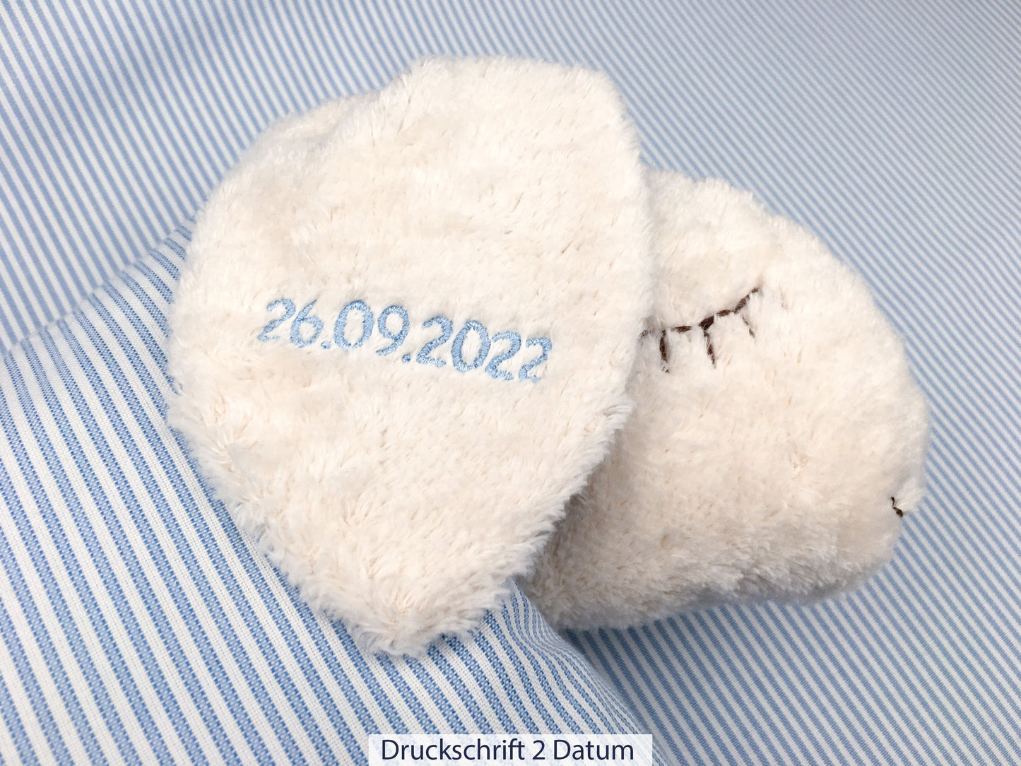 Schlafschaf 71 Mint mit Monden - Bobeli Kuschelkissen