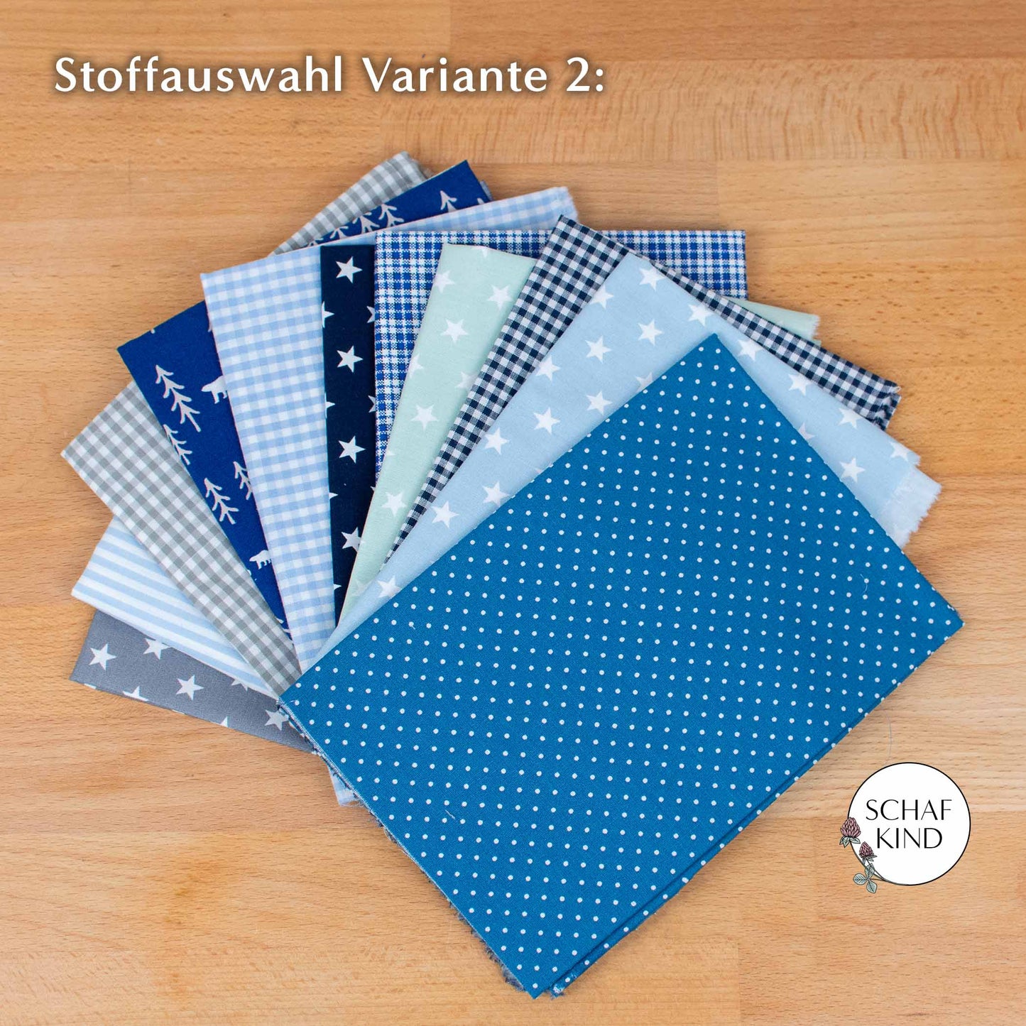 Adventskalender aus Baumwollstoff zum Befüllen - Blau