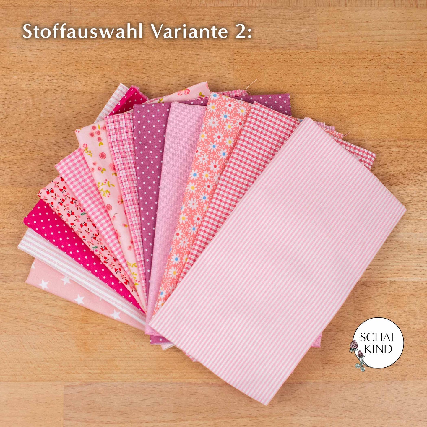 Adventskalender aus Baumwollstoff zum Befüllen - Rosa Var. 2
