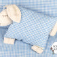 Schlafschaf 42 Hellblaues Maxi-Karo - Bobeli Kuschelkissen