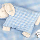 Schlafschaf 42 Hellblaues Maxi-Karo - Bobeli Kuschelkissen