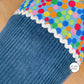 NEU! Schultüte aus Cordstoff - Blau mit Bunt - 70 cm