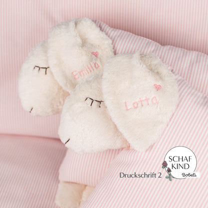 Schlafschaf 11 Rosa Streifen - Bobeli Kuschelkissen