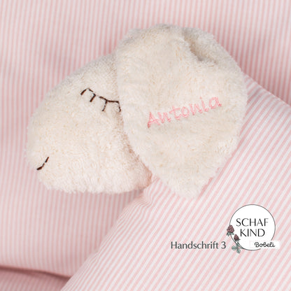 Schlafschaf 11 Rosa Streifen - Bobeli Kuschelkissen