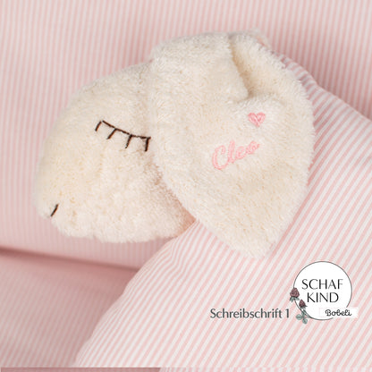 Schlafschaf 11 Rosa Streifen - Bobeli Kuschelkissen