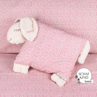 Schlafschaf 22 Rosa Glockenblumen - Bobeli Kuschelkissen
