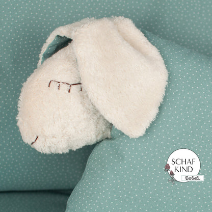Schlafschaf 65 Salbei mit Pünktchen - Bobeli Kuschelkissen