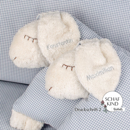 Schlafschaf 80 Graues Vichy-Karo - Bobeli Kuschelkissen