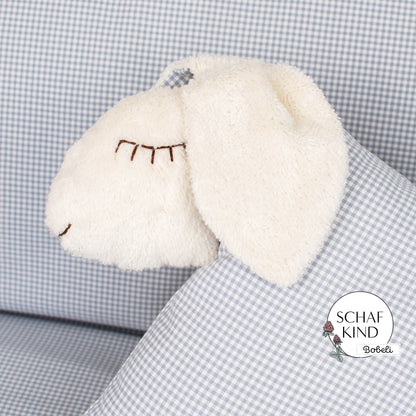 Schlafschaf 80 Graues Vichy-Karo - Bobeli Kuschelkissen